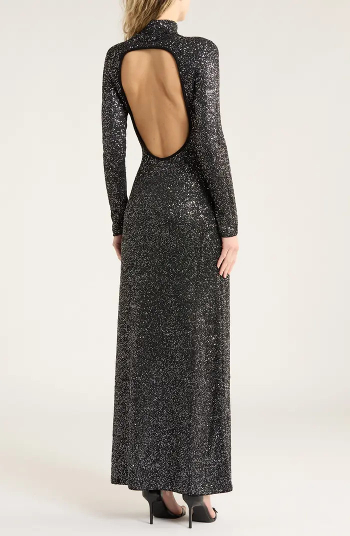 rag & bone Danni Sequin Long Sleeve Maxi Sweater Dress | Nordstromrack | Nordstrom Rack