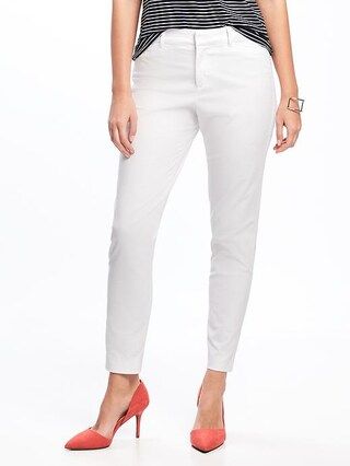 Old Navy Stay White Mid Rise Pixie Chinos For Women Size 0 Regular - Bright white | Old Navy US