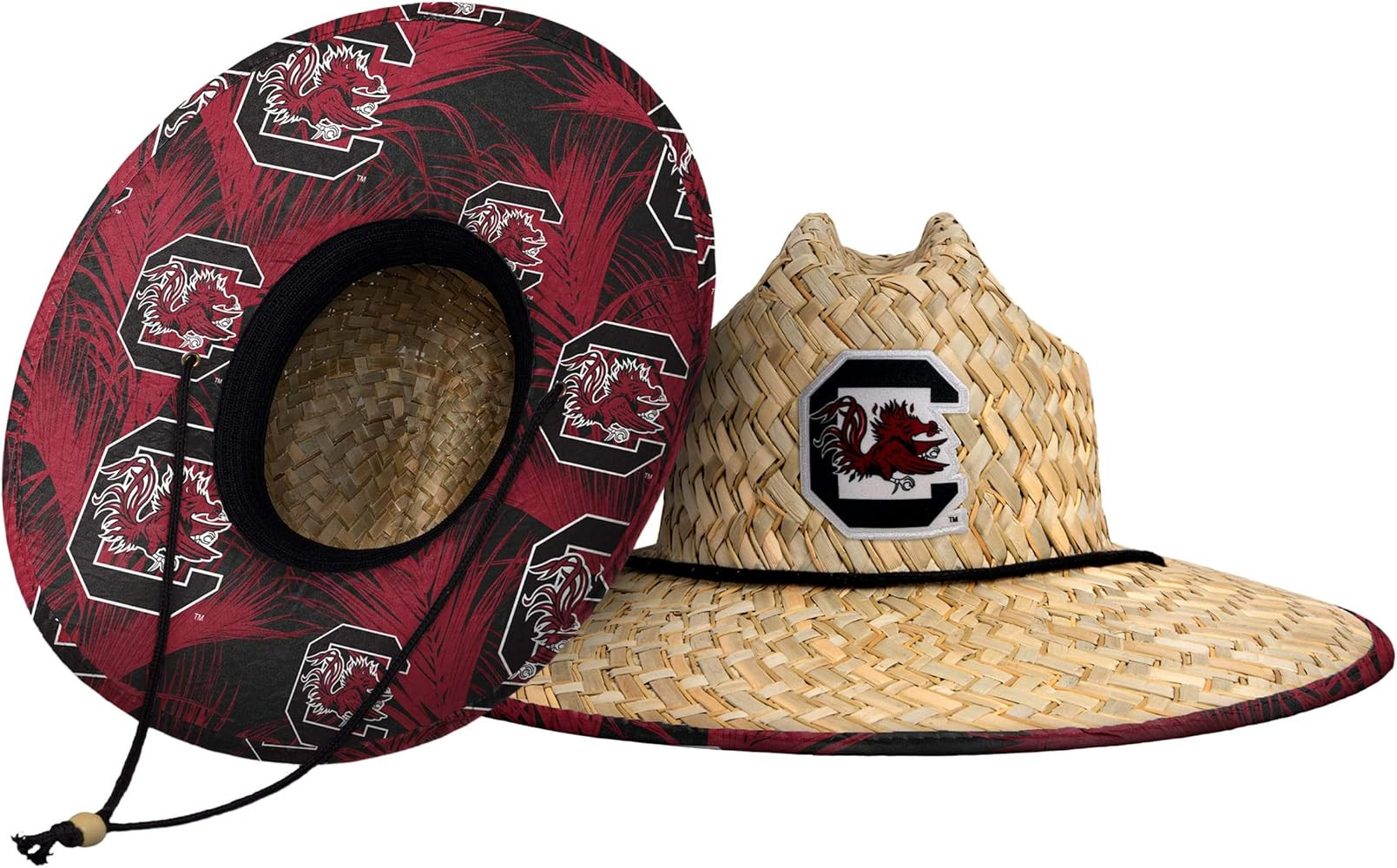 FOCO NCAA Mens NCAA College Team Logo Floral Lifeguard Beach Straw Sun Hat | Amazon (US)