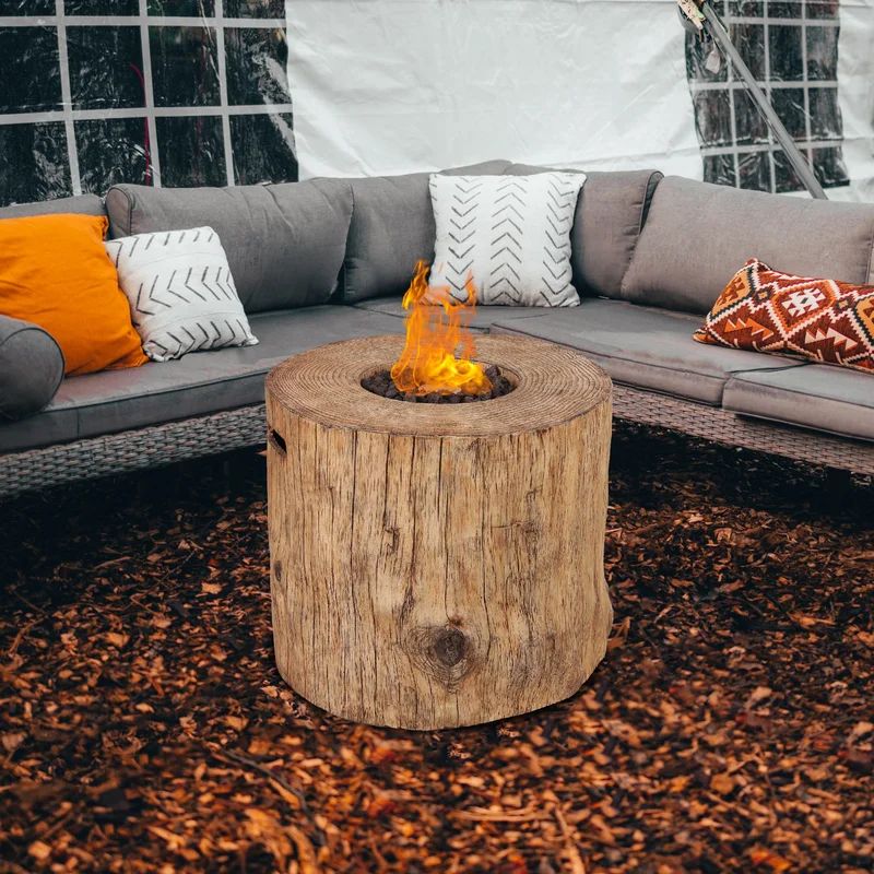 Plancrofte 24'' H x 28.5'' W Stone Propane Outdoor Fire Pit Table | Wayfair North America