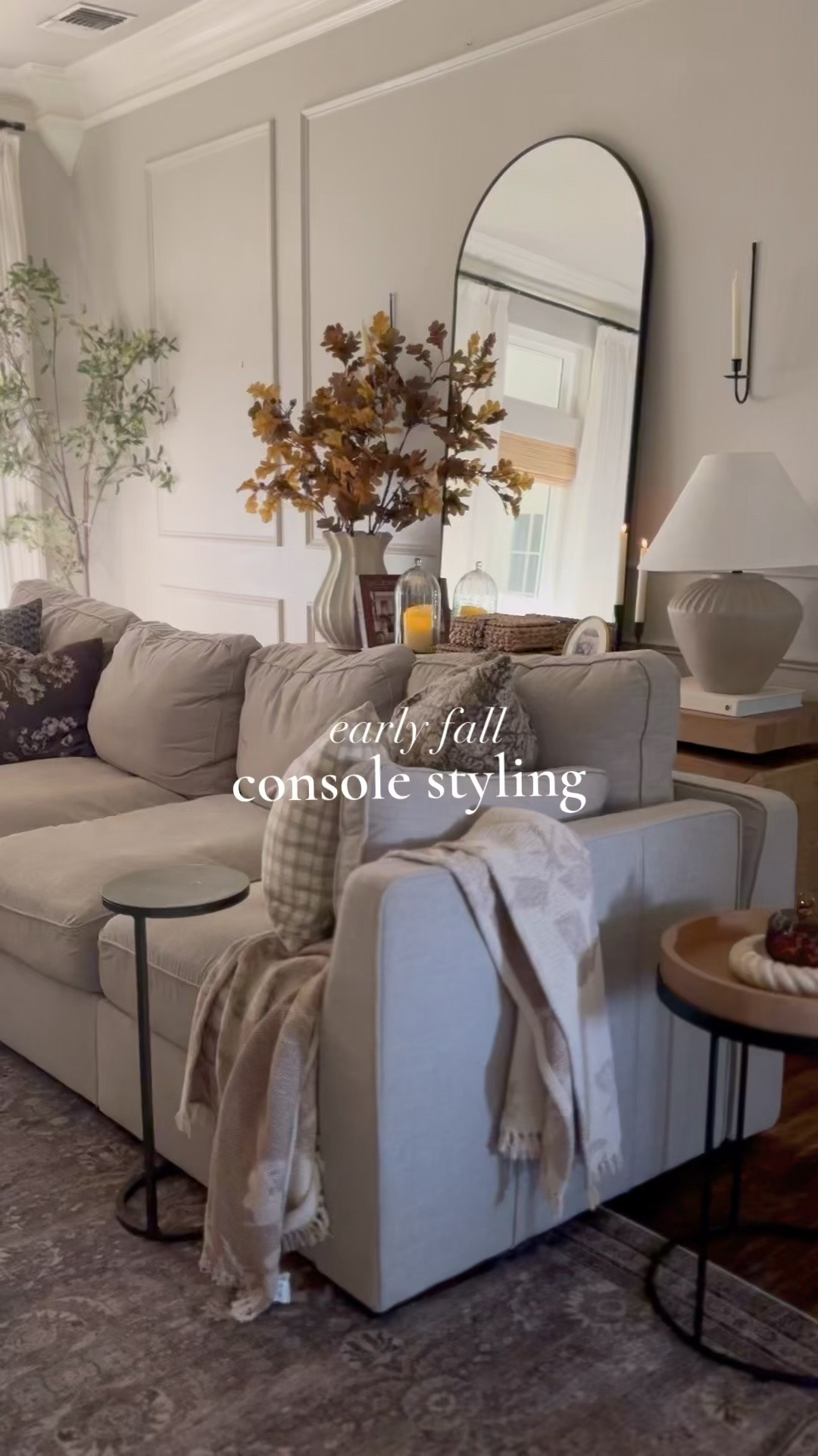 Early fall console styling!  Console table is sierra rustic natural! 

Stems are from Hobby Lobby; linked some similar ones!

#LTKHome #LTKSeasonal
