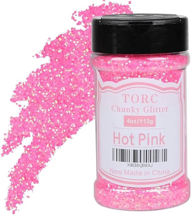 TORC Iridescent Hot Pink Chunky Glitter 4 OZ Glitter for Resin Crafts Tumblers Cosmetic Makeup Na... | Amazon (US)