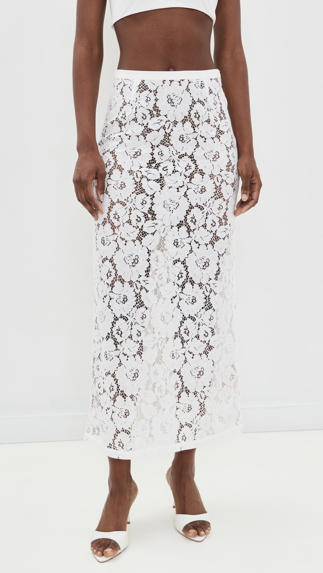 VRG GRL Devyn Lace Midi Skirt | Shopbop | Shopbop