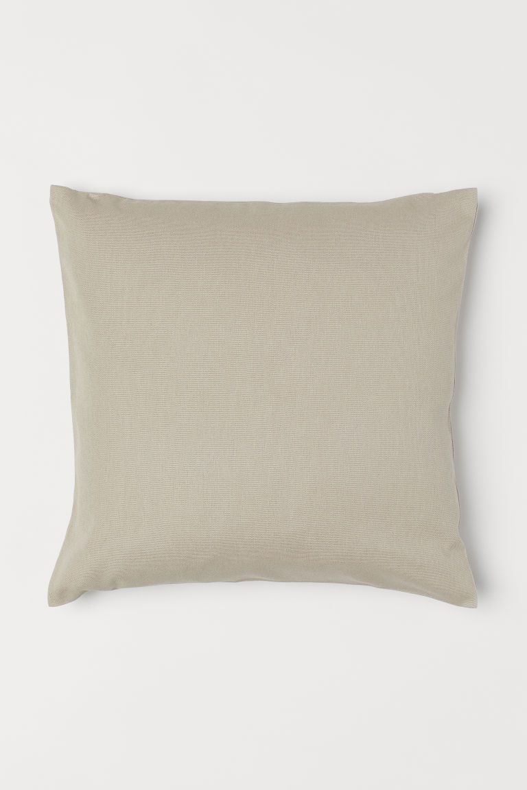 Canvas Cushion Cover - Light beige - Home All | H&M US | H&M (US)