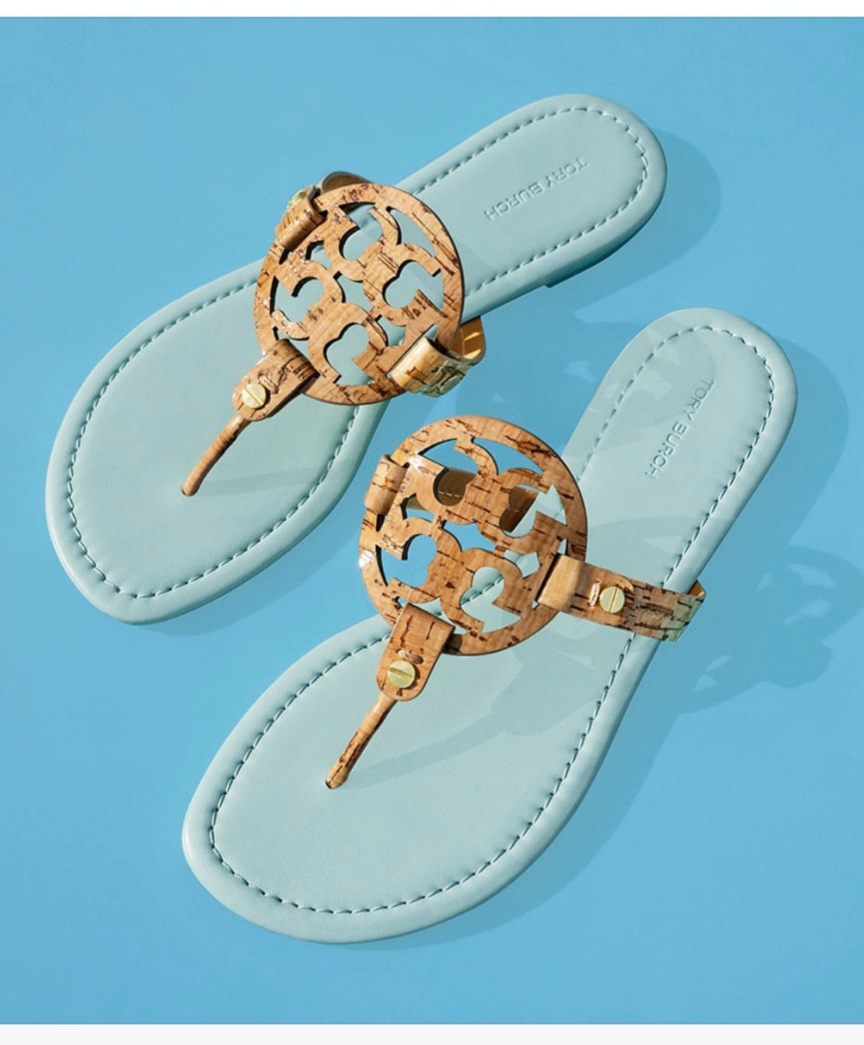 Tory burch deals miller blue sandals