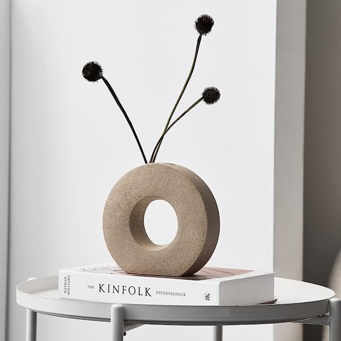 FUNTEREST Small Ceramic Vases, Flower Vase for Decor Nordic Minimalism Home Decorations, Modern B... | Amazon (US)