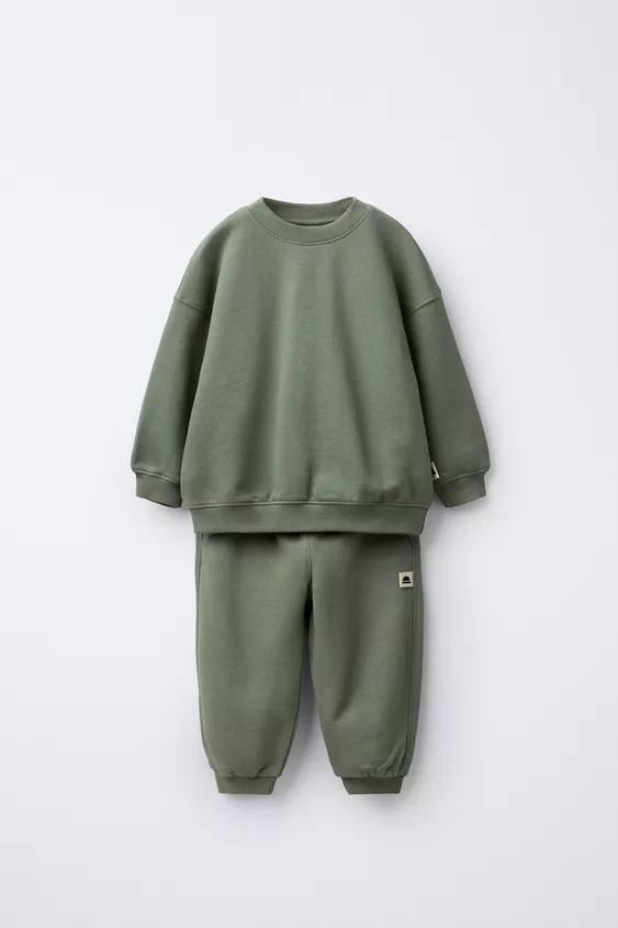 SWEATSHIRT AND JOGGER PANTS SET WITH TAG DETAIL | Zara US