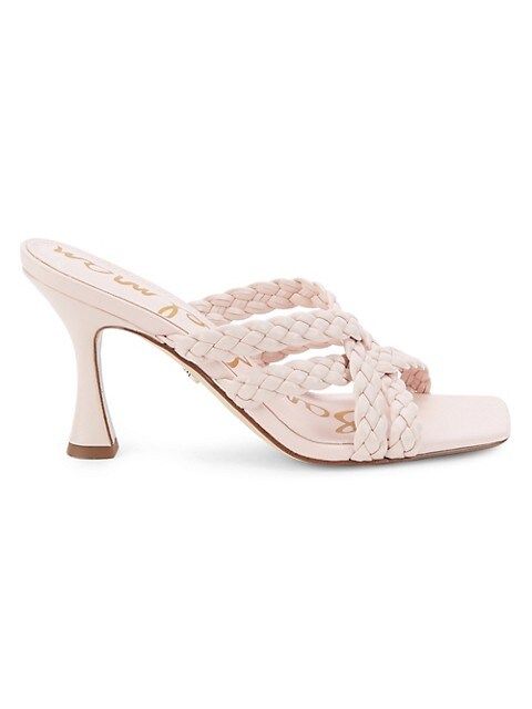 Marjorie Square-Toe Leather Heel Sandals | Saks Fifth Avenue OFF 5TH