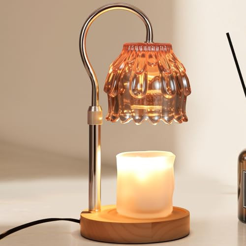 SnowBB Flower Candle Warmer Lamp, Timer Dimmer, Adjustable Height, Birthday Gift for Women Mom Friend Sister, House Warming Gift New Home Decor, Vintage Wax Melt Warmer, Christmas White Elephant Gifts | Amazon (US)