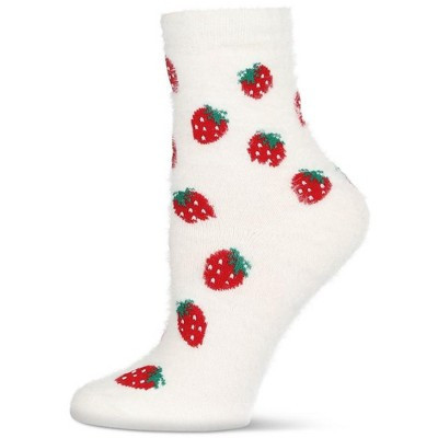 Memoi Women's Strawberries Cozy Crew Socks | Target