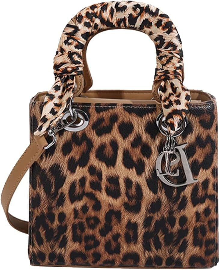 Leopard Print Handbag - Women's PU Leather Crossbody Bag, Waterproof, Fashion Messenger & Satchel... | Amazon (US)