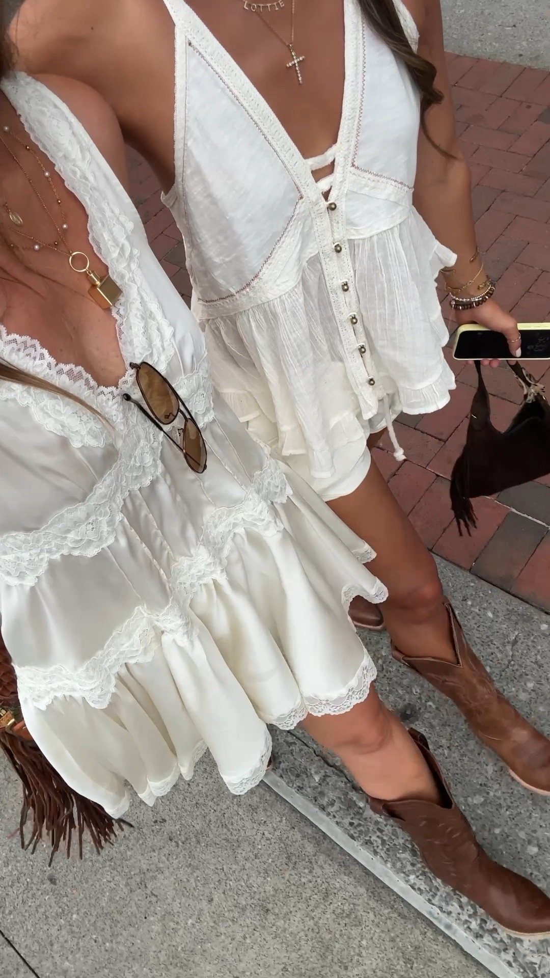 wore lace shorts under the dress and it was perfect!

country concert outfits, cma fest outfits, nashville outfits, girls trip outfits

#LTKootd