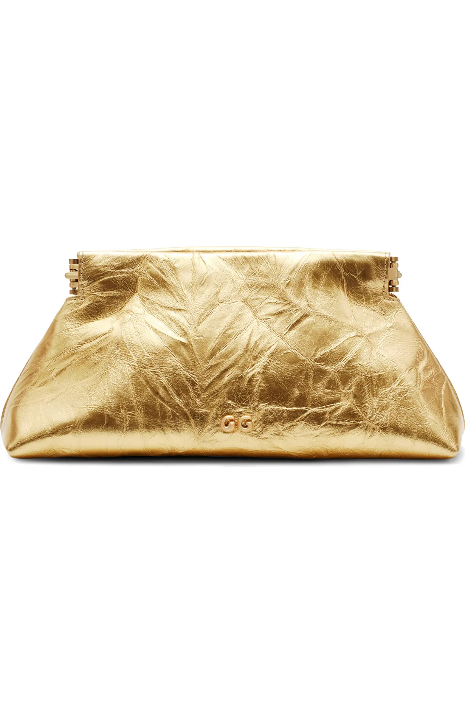 Mini Lillia Metallic Leather Frame Clutch | Nordstrom
