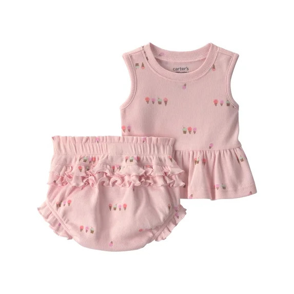 Carter's Child of Mine Baby Girl Outfit Set, 2-Piece, Sizes 0/3-24 Months | Walmart (US)