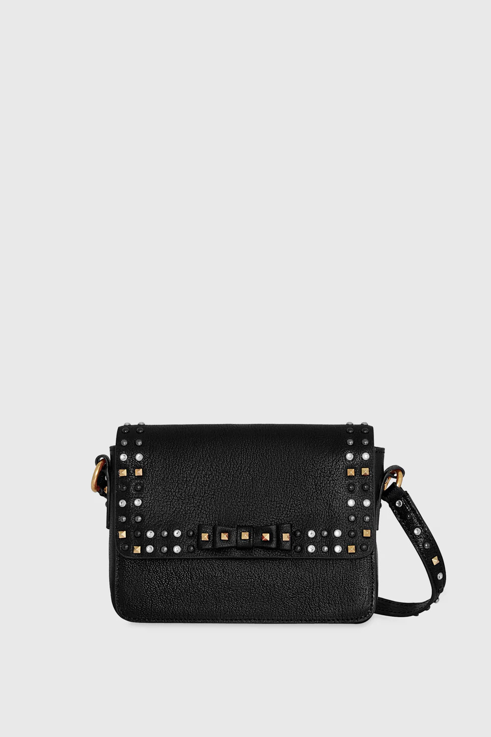Rebecca Minkoff Bowie Studded Crossbody Bag In Black | Rebecca Minkoff