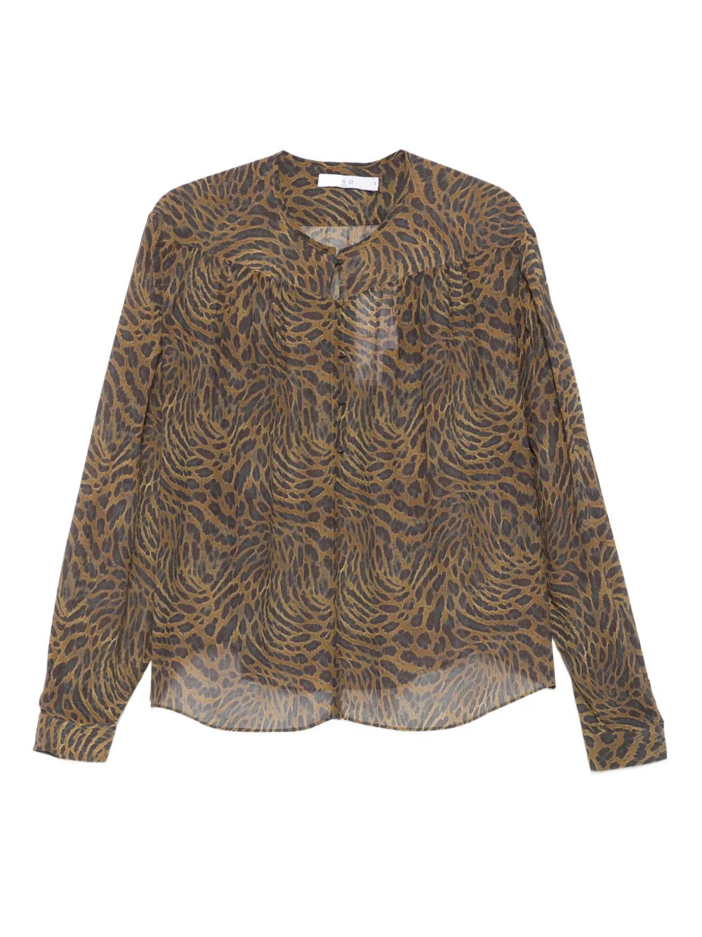IRO animal-pattern blouse - Brown | Farfetch Global