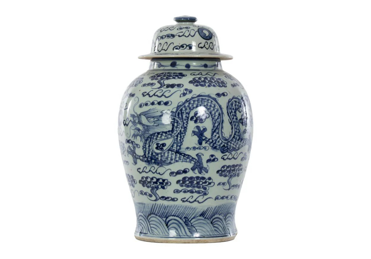 DANCING DRAGON TEMPLE JAR | Alice Lane Home Collection