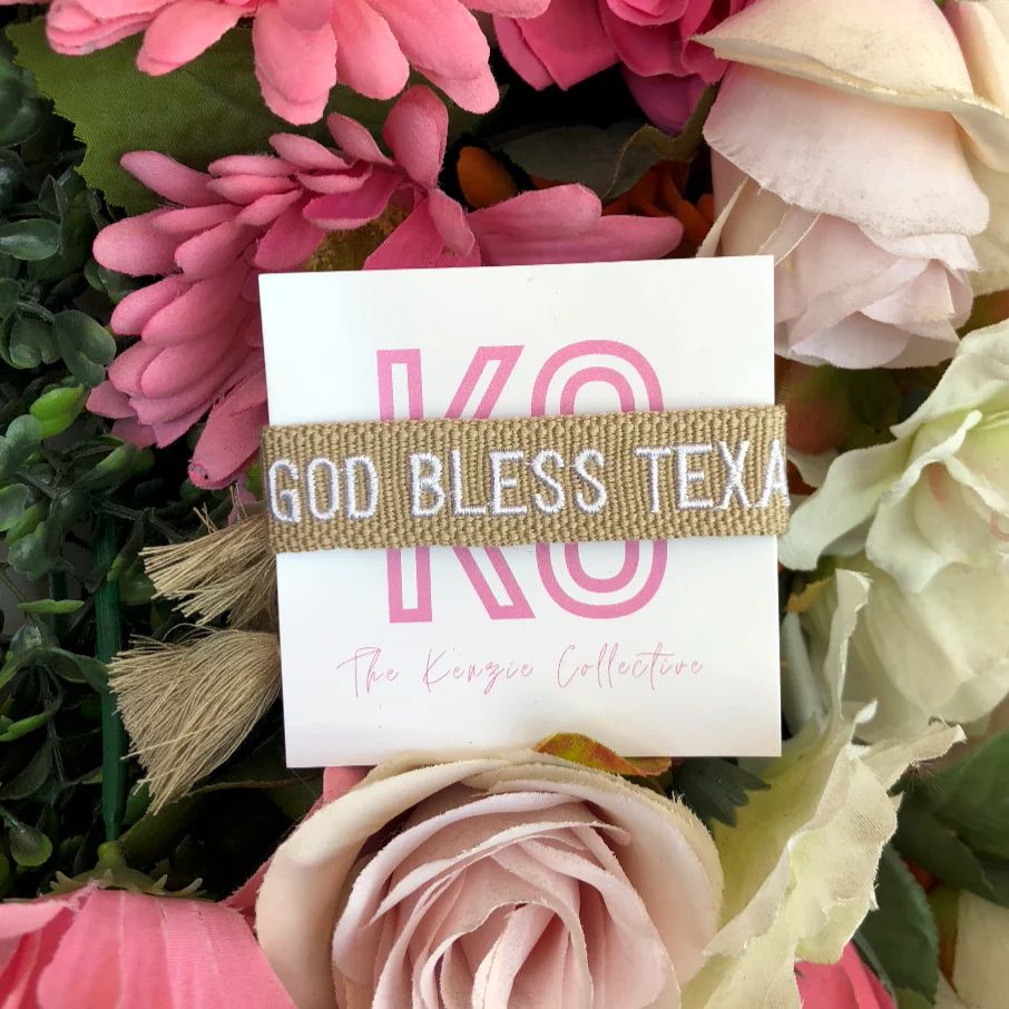 God Bless Texas Bracelet - Taupe | Southern Roots