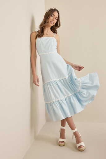 Emmilia Ric Rac Trim Maxi Dress | Francesca's