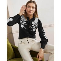 Embroidered Blouson Cardigan Black Women Boden, Black | Boden (UK & IE)