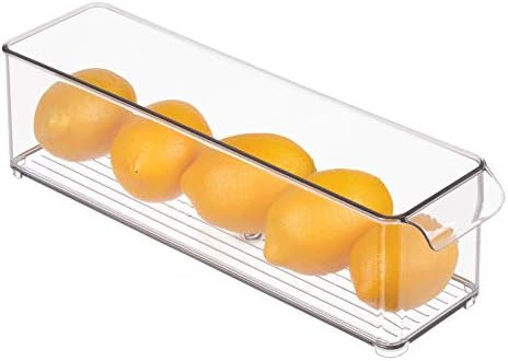 iDesign Kitchen Binz BPA-Free Plastic Deep Stackable Organizer with Handles - 14.5" x 4" x 4", Clear | Amazon (US)