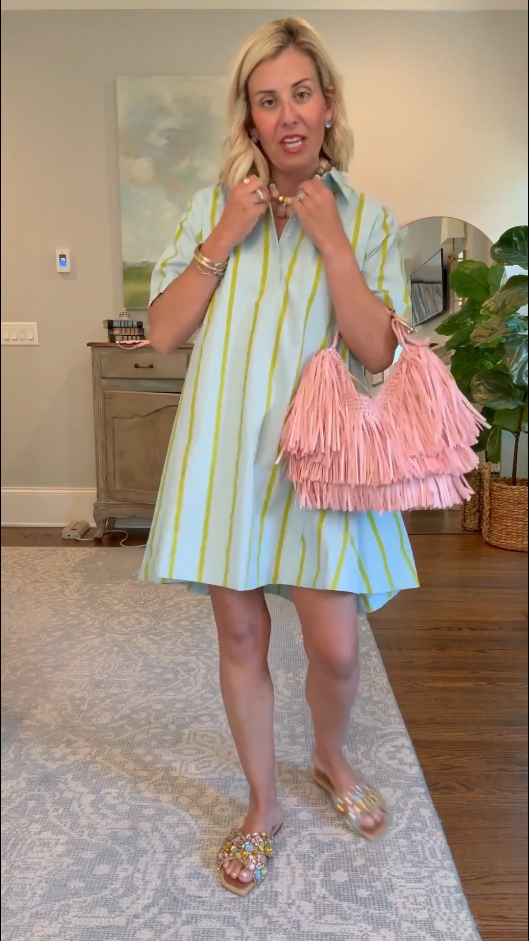 This dress has been a best seller and I see why!! Y’all know I love a shirt dress….the styling possibilities are endless. This dress does run big so size down! ￼

*use MIXANDMATCH for 25% off at Erin McDermott 
*use Catherine20 at A+B

#LTKdayinmylife #LTKOver40 #LTKSeasonal