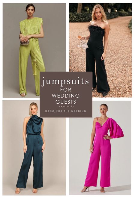 Wedding guest dress picks ! Wedding jumpsuits. The best dressy jumpsuits for wedding guests. 🥰We think jumpsuits are perfect for wedding guest attire. They are perfect for casual daytime weddings, outdoor weddings, destination weddings and beach weddings. We also love them for guests to wear to rehearsal dinner, wedding welcome parties or bridal showers and other special wedding events. Here are our picks for special occasion jumpsuits from Anthropologie, Nordstrom, Petal and Pup, Lulus and more! Follow Dress for the Wedding on LiketoKnow.it for more wedding guest dresses, fashion over 40, bridesmaid dresses, wedding dresses, and mother of the bride dresses. 


#LTKMidsize #LTKOver40 #LTKWedding