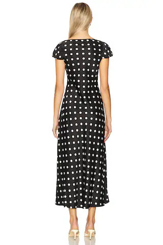 Sana Dress in Matte Polka Dot | Revolve Clothing (Global)
