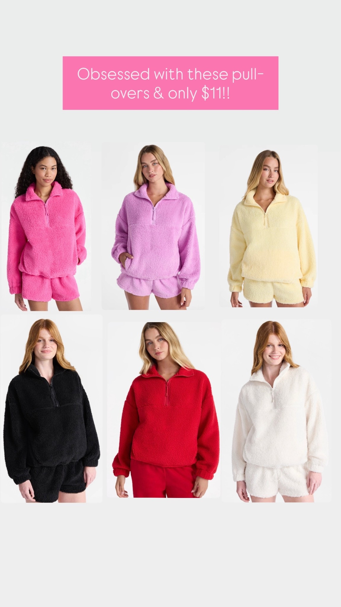 Walmart fleece half zip pullovers and only $11! 🏃 

#LTKSeasonal #LTKmomlife #LTKFindsUnder50