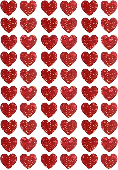 20 Sheets Glitter Heart Shaped Stickers, Self Adhesive PVC Heart Decals Love Labels for Wedding, ... | Amazon (CA)