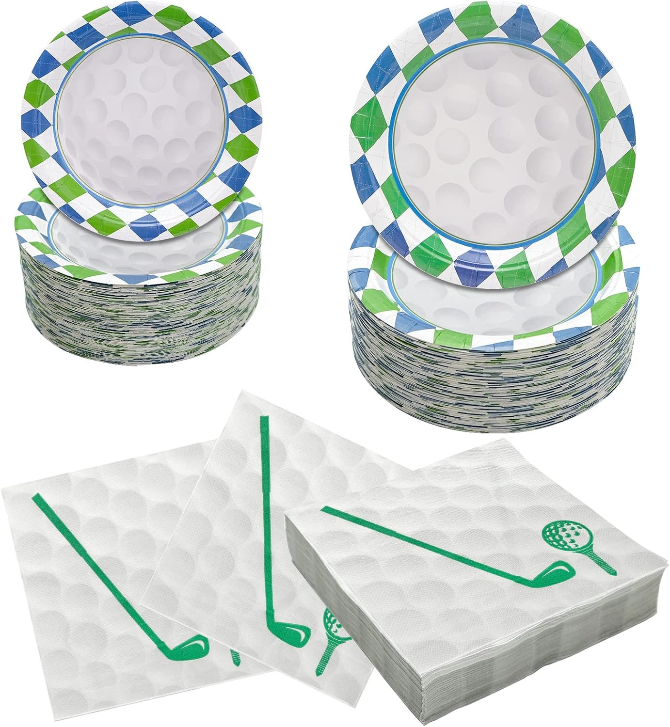 180Pcs Golf Party Supplies Paper Plates and Napkins Serve 60 Disposable Tableware Set for Birthda... | Amazon (US)