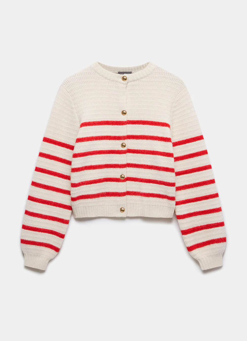 Red Wool Blend Stripe Knit Cardigan | Mint Velvet