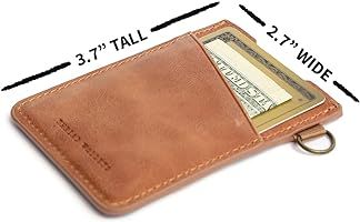 Slim Minimalist Elastic & Leather Vertical Wallet with RFID for Men & Women | Small Credit Card H... | Amazon (US)