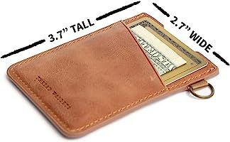 Amazon.com: Slim Minimalist Elastic & Leather Vertical Wallet with RFID for Men & Women | Small C... | Amazon (US)