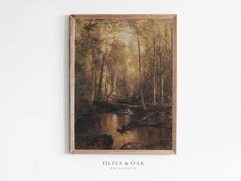 Fall Wall Art / Autumn Landscape Painting / Vintage Art Digital Prints / PRINTABLE Artwork / #490 | Etsy (US)