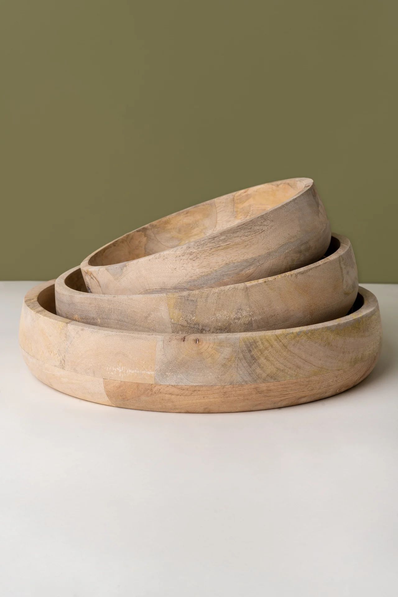 Raw Natural Mango Wood Serving Bowls, Set of 3 | Joy Meets Home