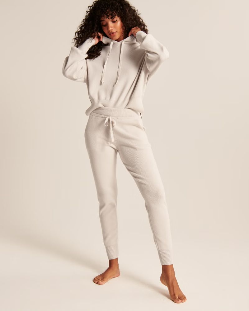 Women's LuxeLoft Lounge Sweater Joggers | Women's Matching Sets | Abercrombie.com | Abercrombie & Fitch (US)