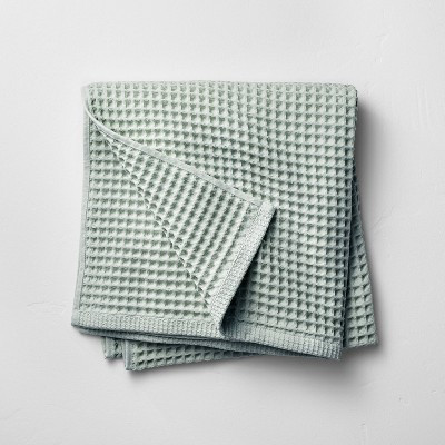 Decorative Waffle Bath Towel Chroma Teal Blue - Casaluna™: 100% Cotton, Lightweight, OEKO-TEX C... | Target