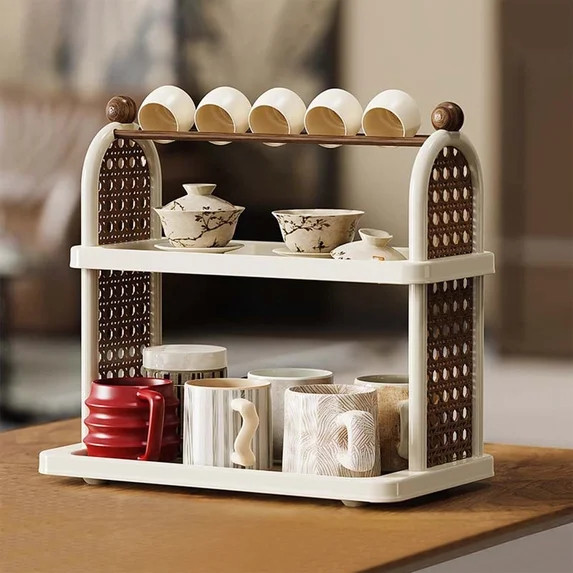 Multi-Layer Kitchen Rack, Multi Layer Cup Storage Rack Tea Rack, Multi-function Rack Desktop Stor... | Walmart (US)