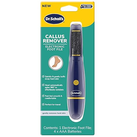 Dr. Scholl's Callus Remover Electronic Foot File, Electric Hard Skin Removal for Feet, Effortless... | Amazon (US)