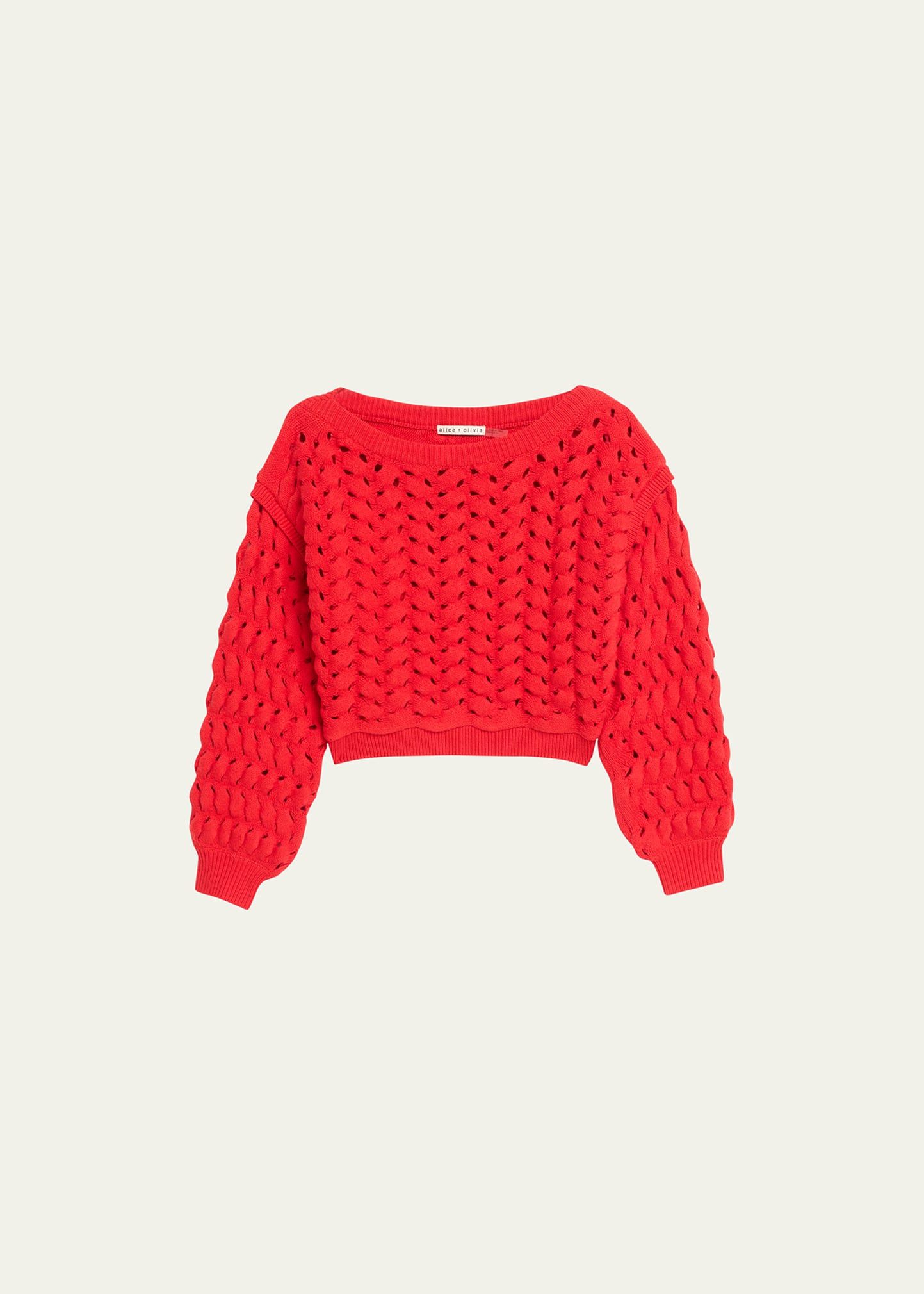 Alice + Olivia Allene Cable-Knit Sweater | Bergdorf Goodman