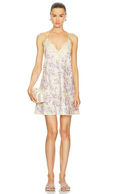 Zimmermann Halliday Swing Mini Dress in Yellow & Lilac Floral from Revolve.com | Revolve Clothing (Global)