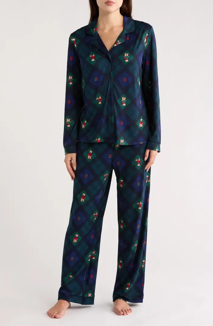 JACLYN Mom Matching Family Bear Plaid Long Sleeve Top & Pants Pajamas | Nordstromrack | Nordstrom Rack