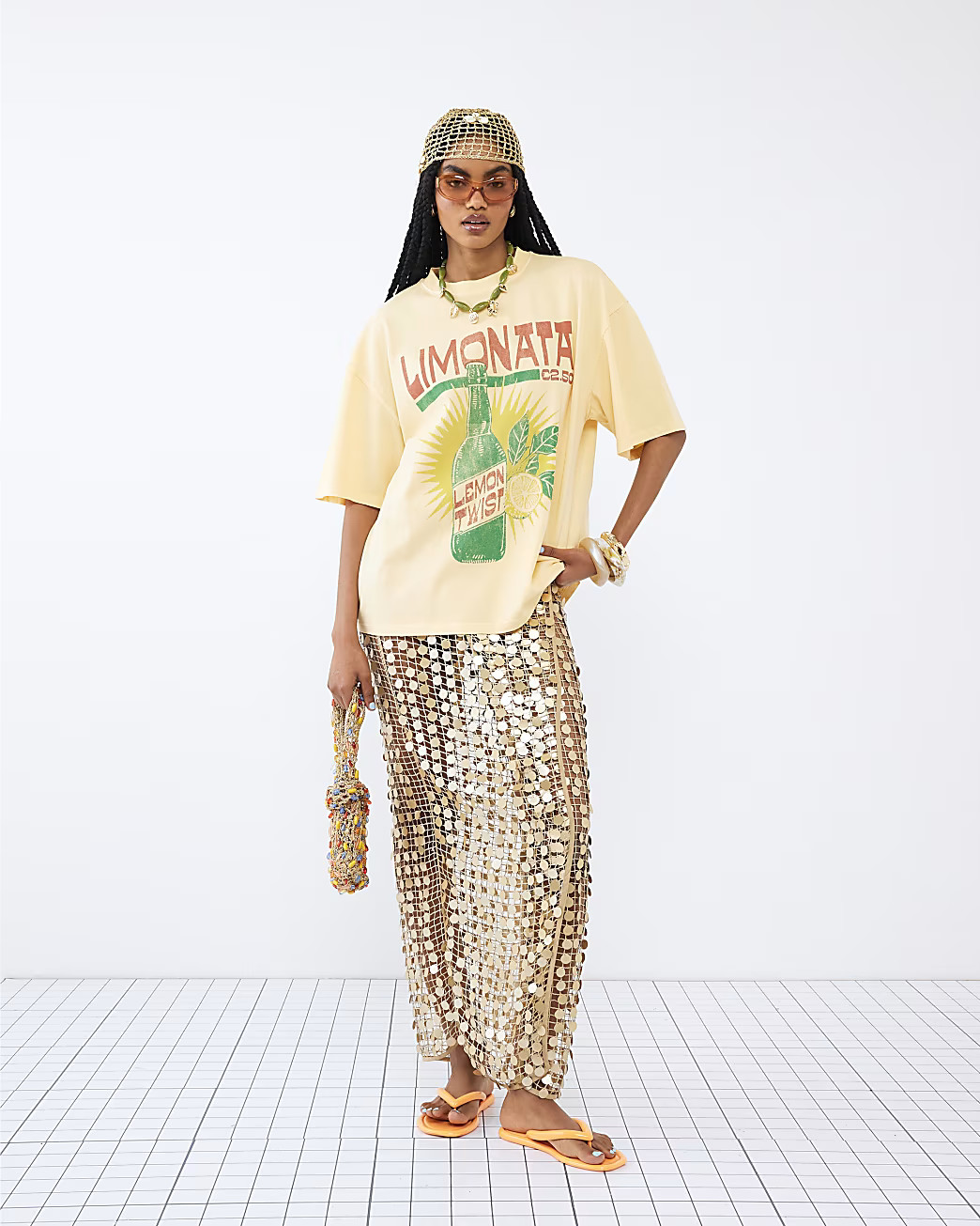 Yellow Short Sleeve Limonata Drink T-shirt | River Island UK & IE