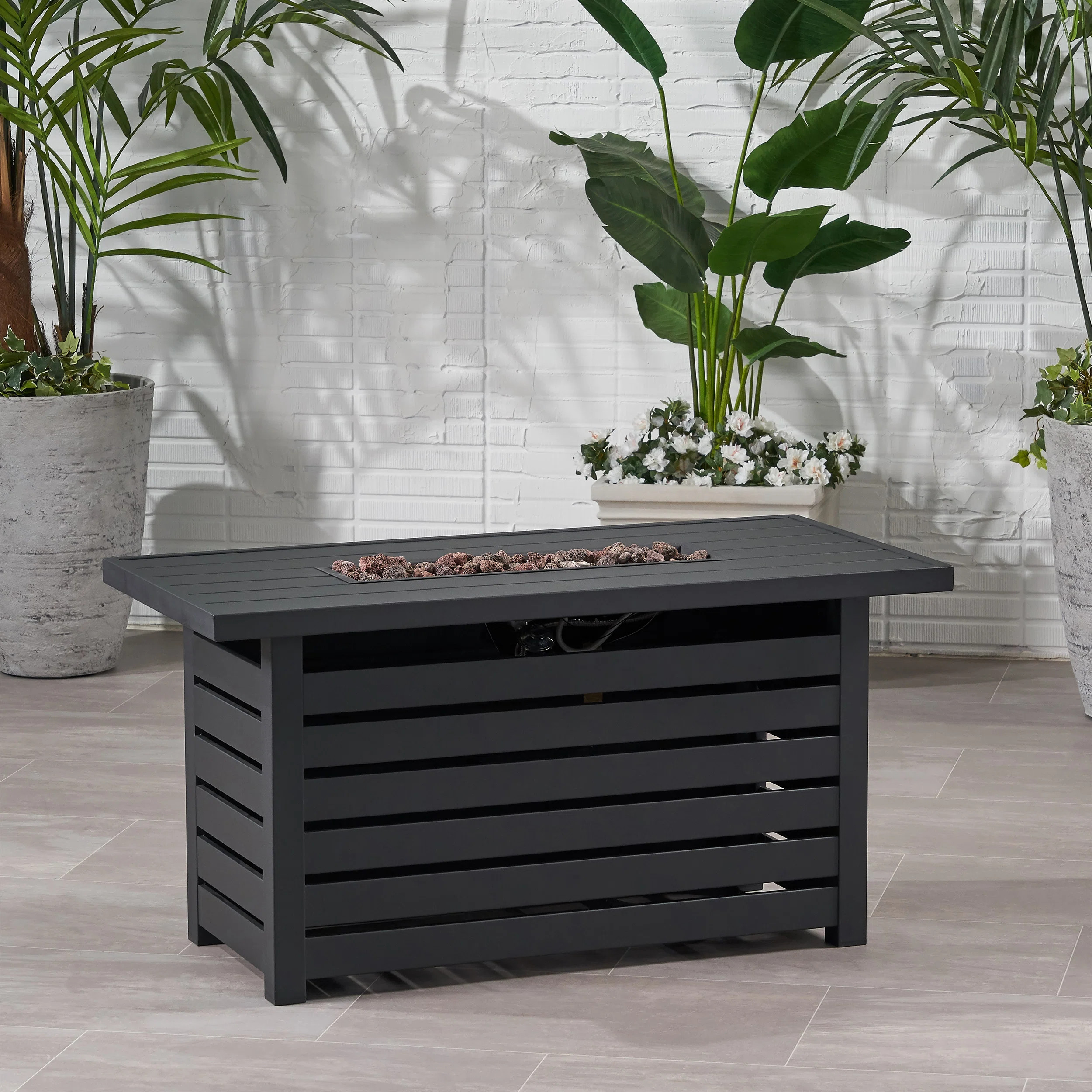 Freeport Park® Fernon Iron Propane Fire Pit & Reviews | Wayfair | Wayfair North America