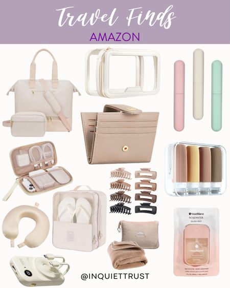 Traveling soon? Check out these must-haves from organizers, handbags, electronic devices, a sleeping kit, and other essentials for your next trip. Some of these would make great gifts to your favorite traveler too!
#amazonfavorites #packingtips #affordablefinds #summervacation 

#LTKSeasonal #LTKhome #LTKGiftGuide