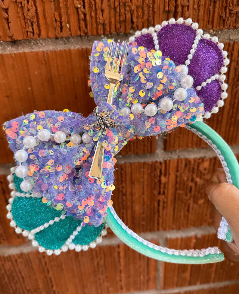Mermaid Minnie Ears - Etsy | Etsy (US)