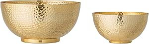 Bloomingville Gold Hammered Metal (Set of 2) Bowl | Amazon (US)