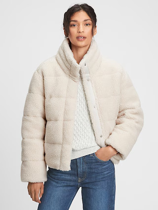 ColdControl Max Puffer Sherpa Mockneck Jacket | Gap Factory