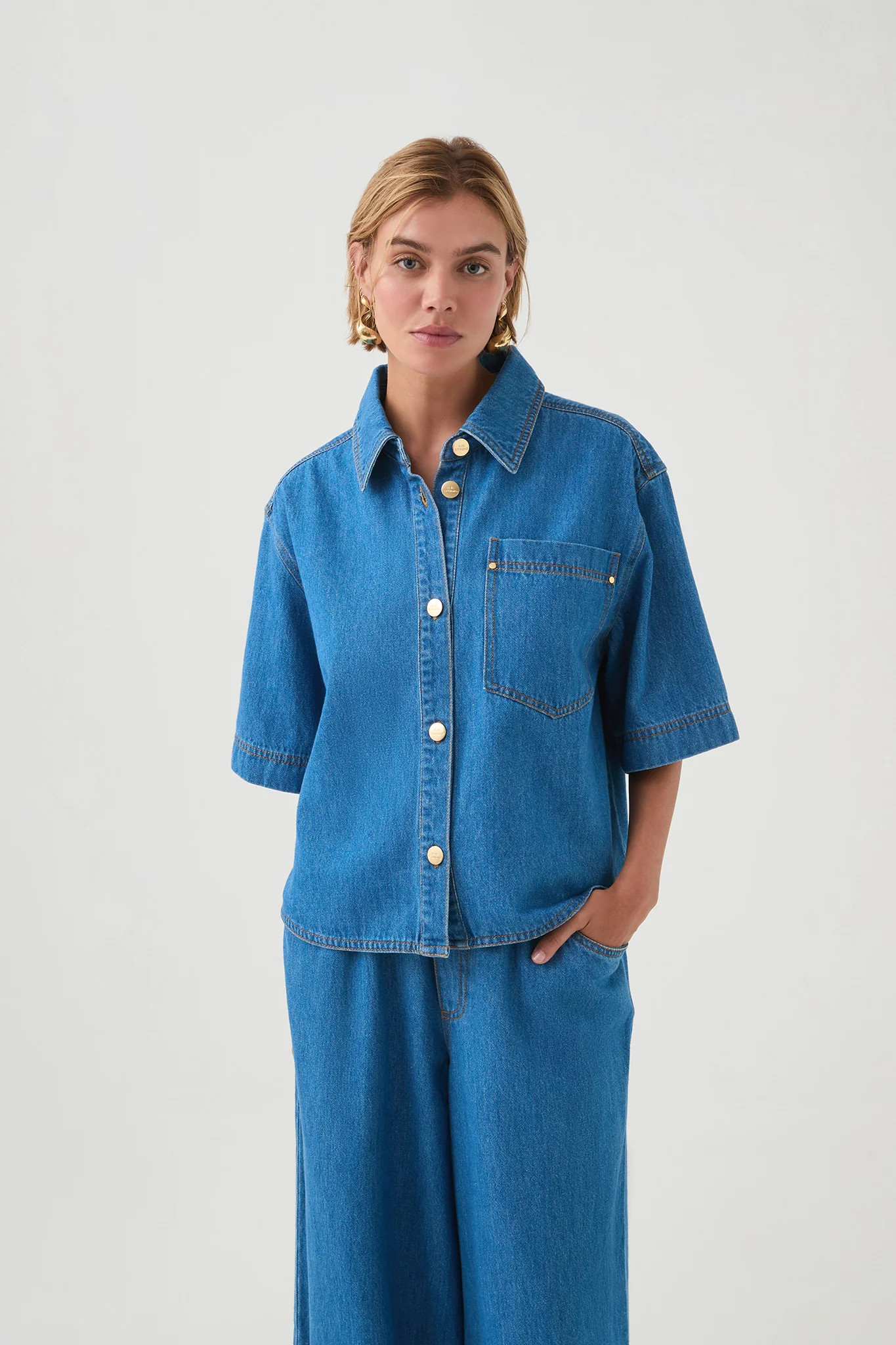 Sunray Denim Shirt | aje. (Australia and New Zealand)